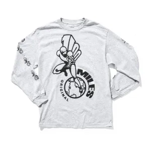 100 miles athletic grey original logo classic long sleeve