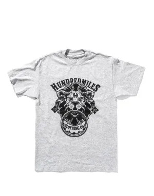 100 miles grey lion tee