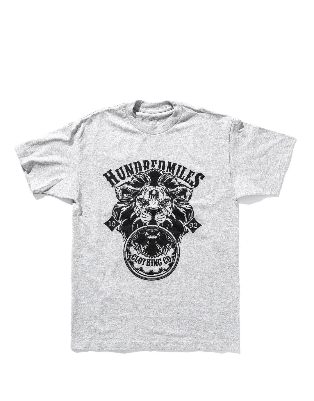 100 miles grey lion tee