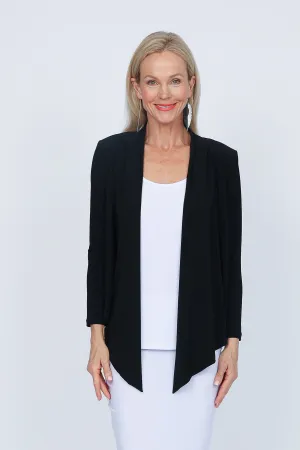 5064 Short Drape Cardi - Black