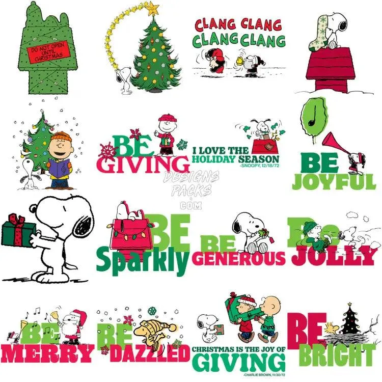 99 Dog Cartoon Christmas Designs Bundle PNG
