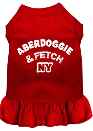 Aberdoggie Ny Screen Print Dress Red Lg