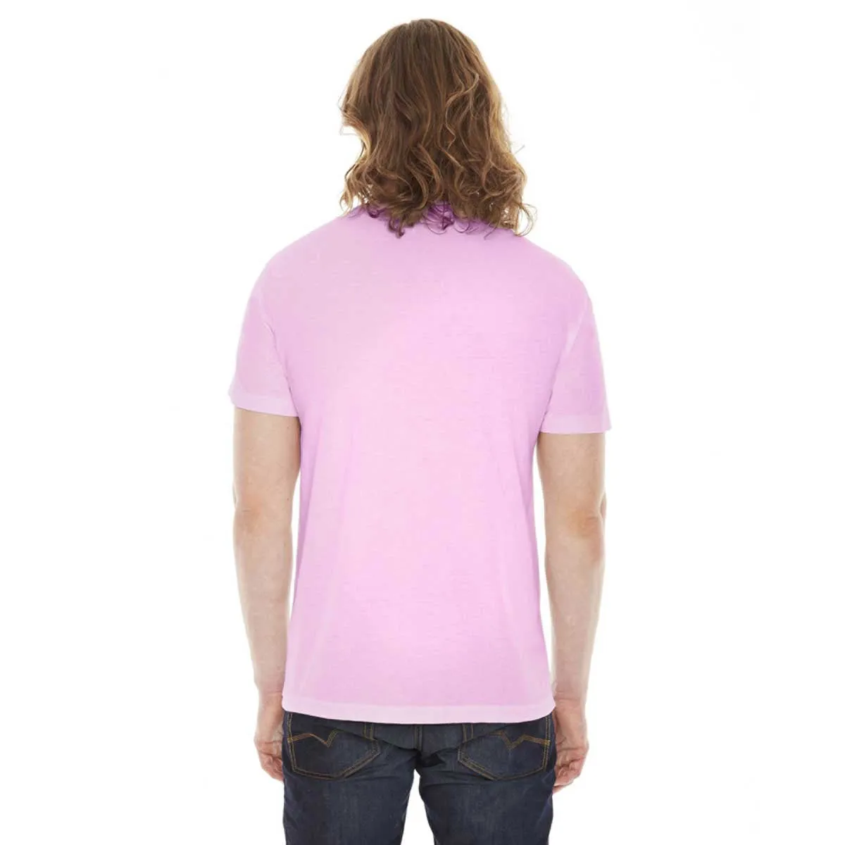 American Apparel Unisex Pink 50/50 Short Sleeve Tee