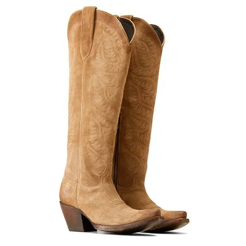 Ariat Women's 18" Laramie Stretchfit Distressed Dijon X Toe Western Boot