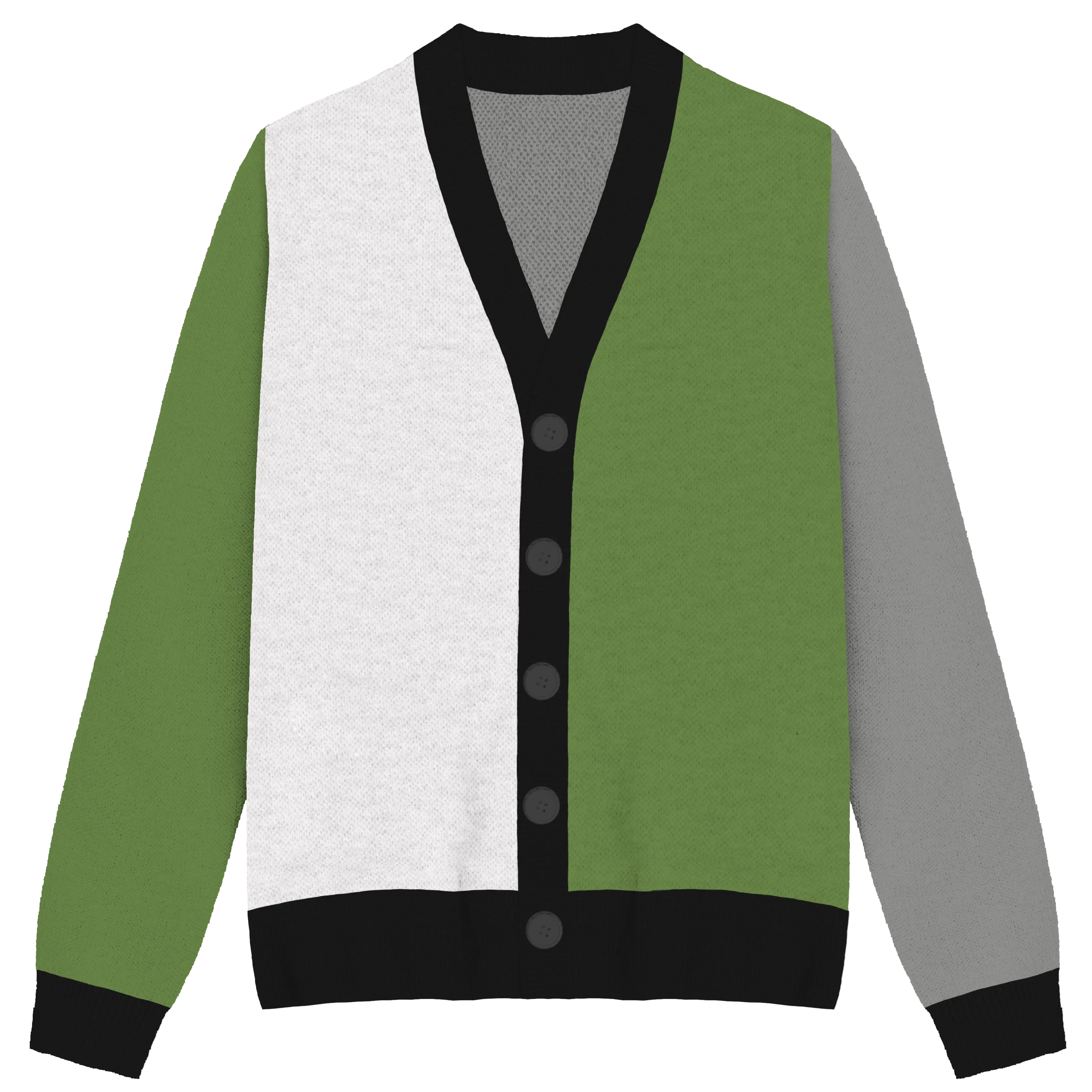 Aromantic / Agender / Demiromantic Colorblock Knit Cardigan