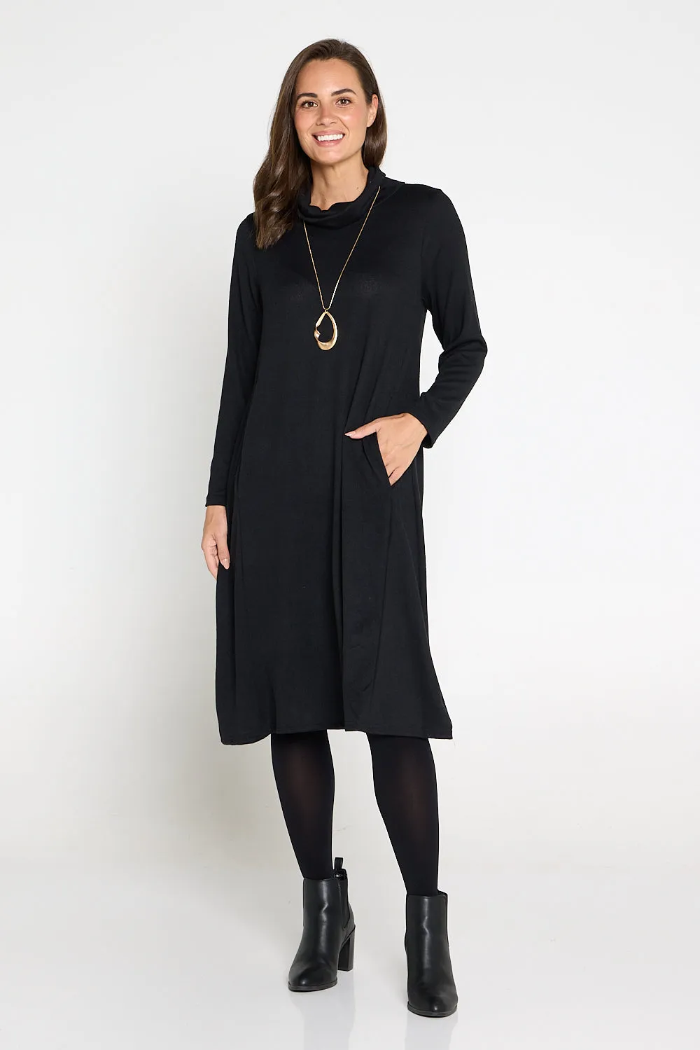 Astrid Tunic Dress - Black