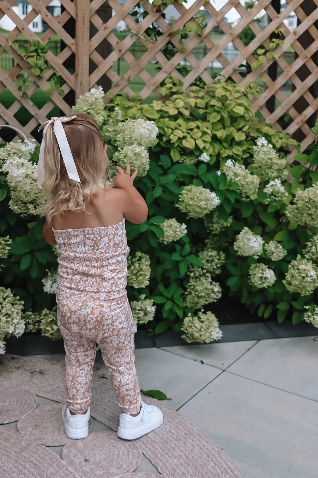Beige Floral Halter Top