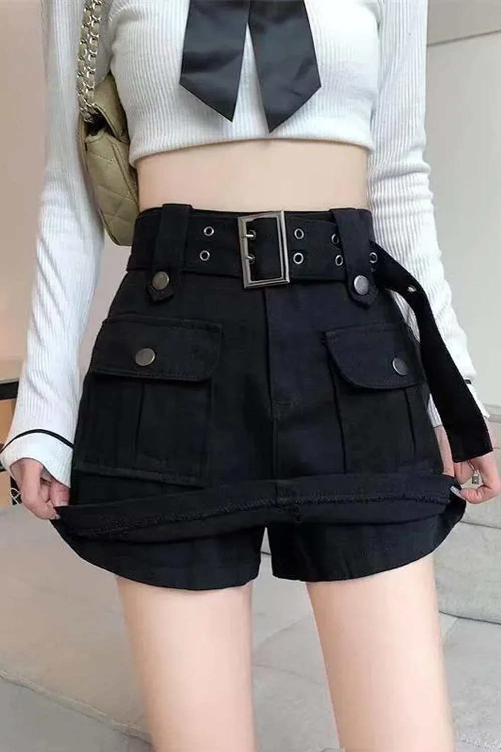 Big Pockets Denim Mini Skirts