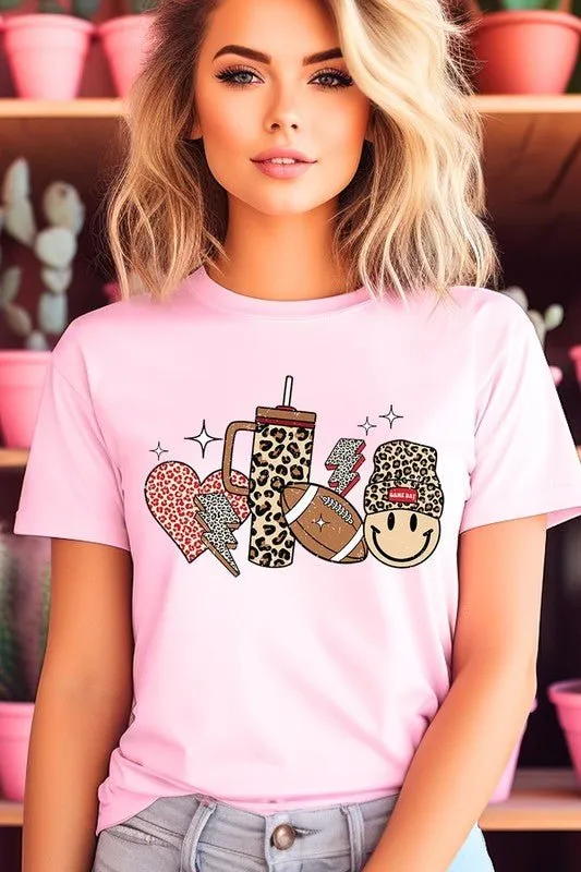 Boujee Cute Football Icons Graphic Tee