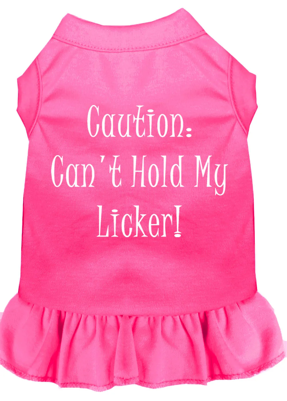 Can't Hold My Licker Screen Print Dress Bright Pink Xxl