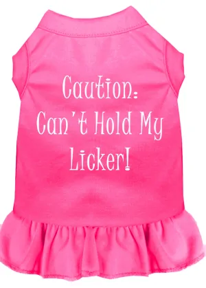 Can't Hold My Licker Screen Print Dress Bright Pink Xxl