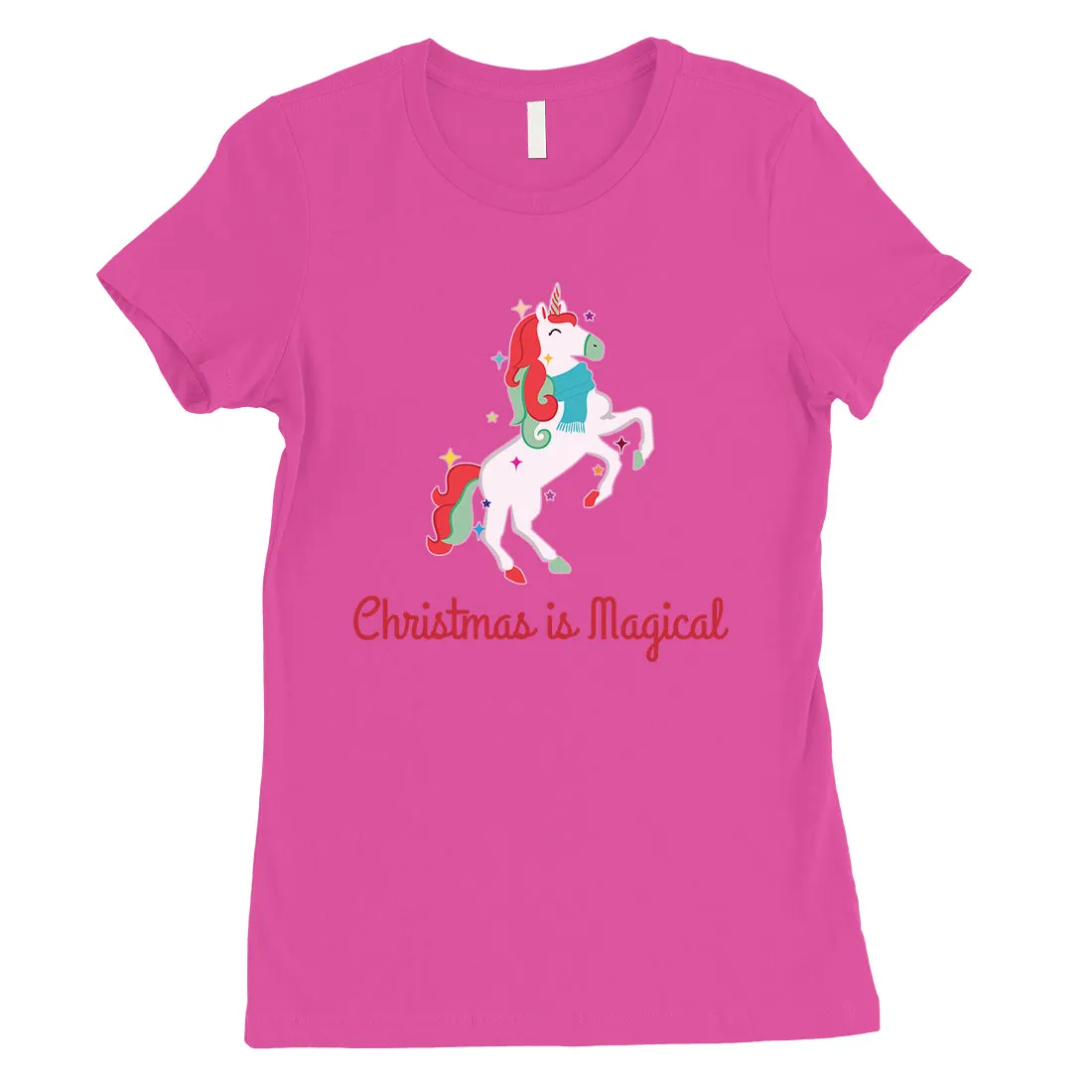 Christmas Magical Unicorn Womens Shirt