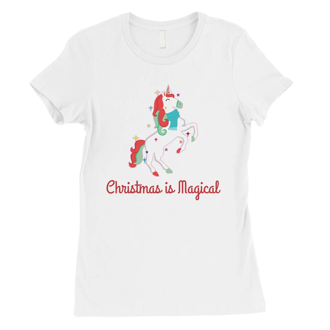 Christmas Magical Unicorn Womens Shirt