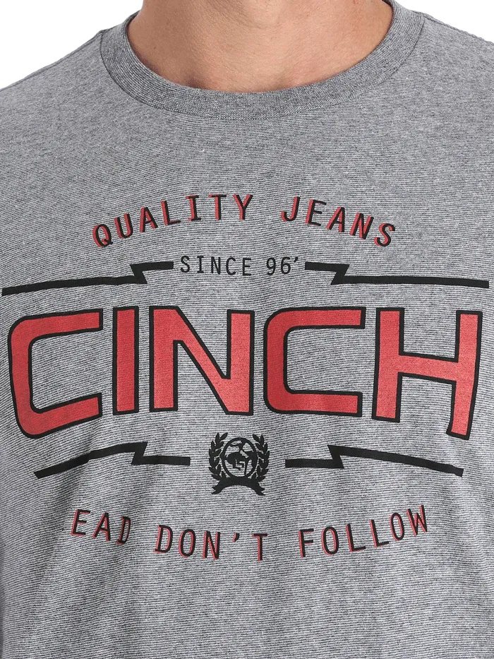 Cinch MTT1690377 Mens Classic Logo Tee Carbon