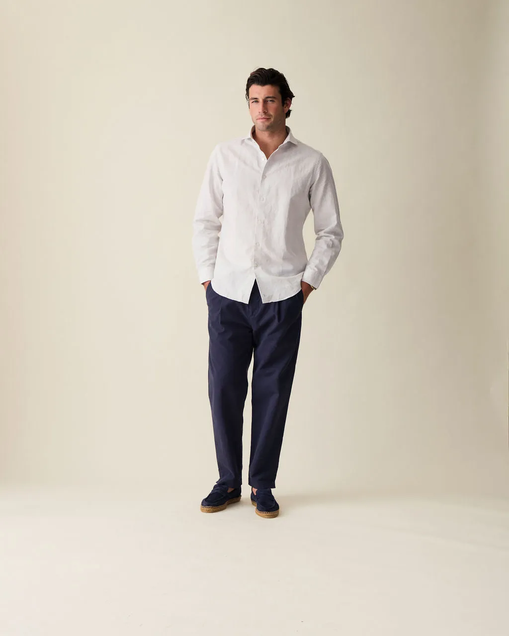 Classic Natural Linen-Blend Shirt