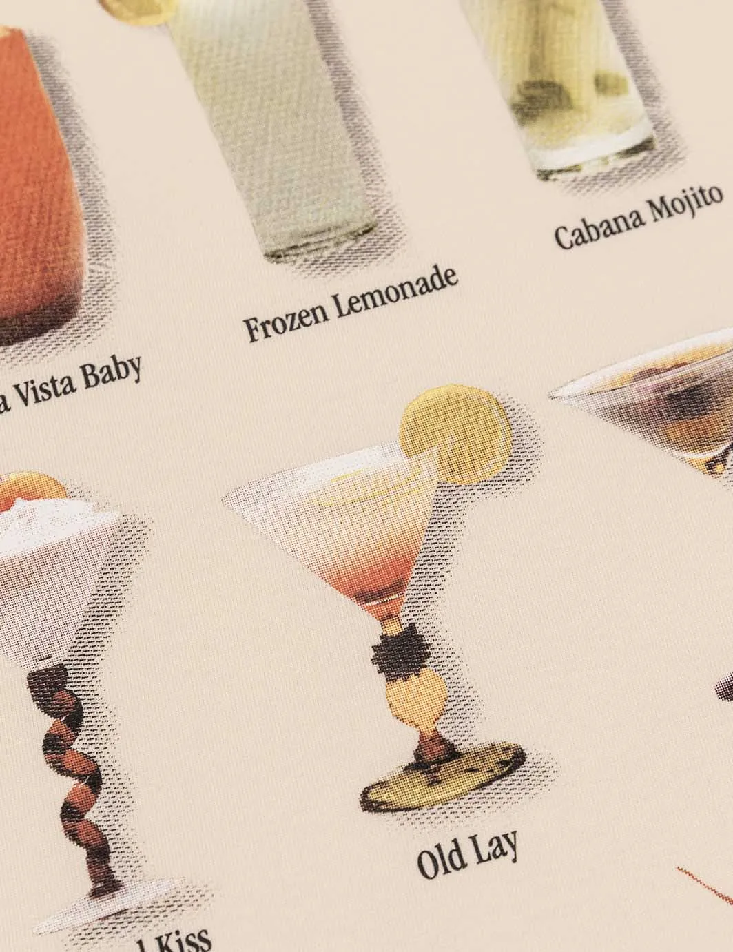 Cocktail Menu Tee Antique