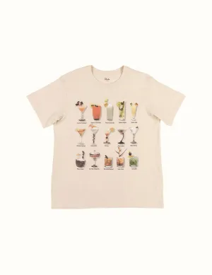 Cocktail Menu Tee Antique