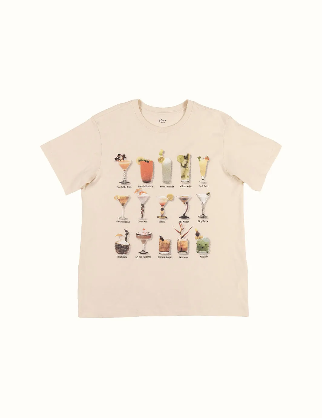 Cocktail Menu Tee Antique