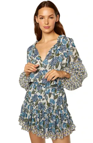 Elisabetta Dress in Flora Azulia