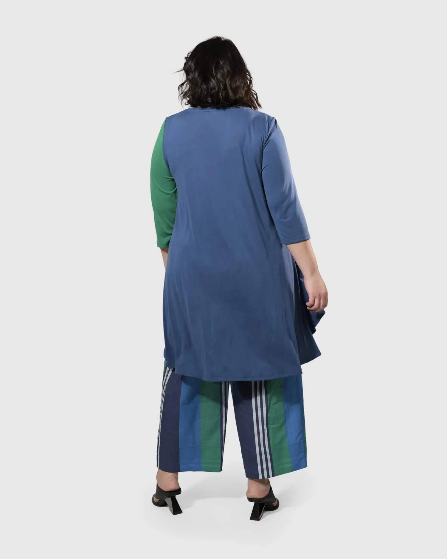 Fresh Colorblock Hi-Lo Tunic Top, Ocean
