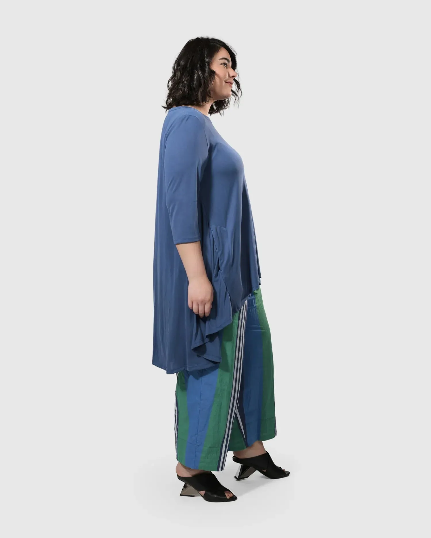 Fresh Colorblock Hi-Lo Tunic Top, Ocean