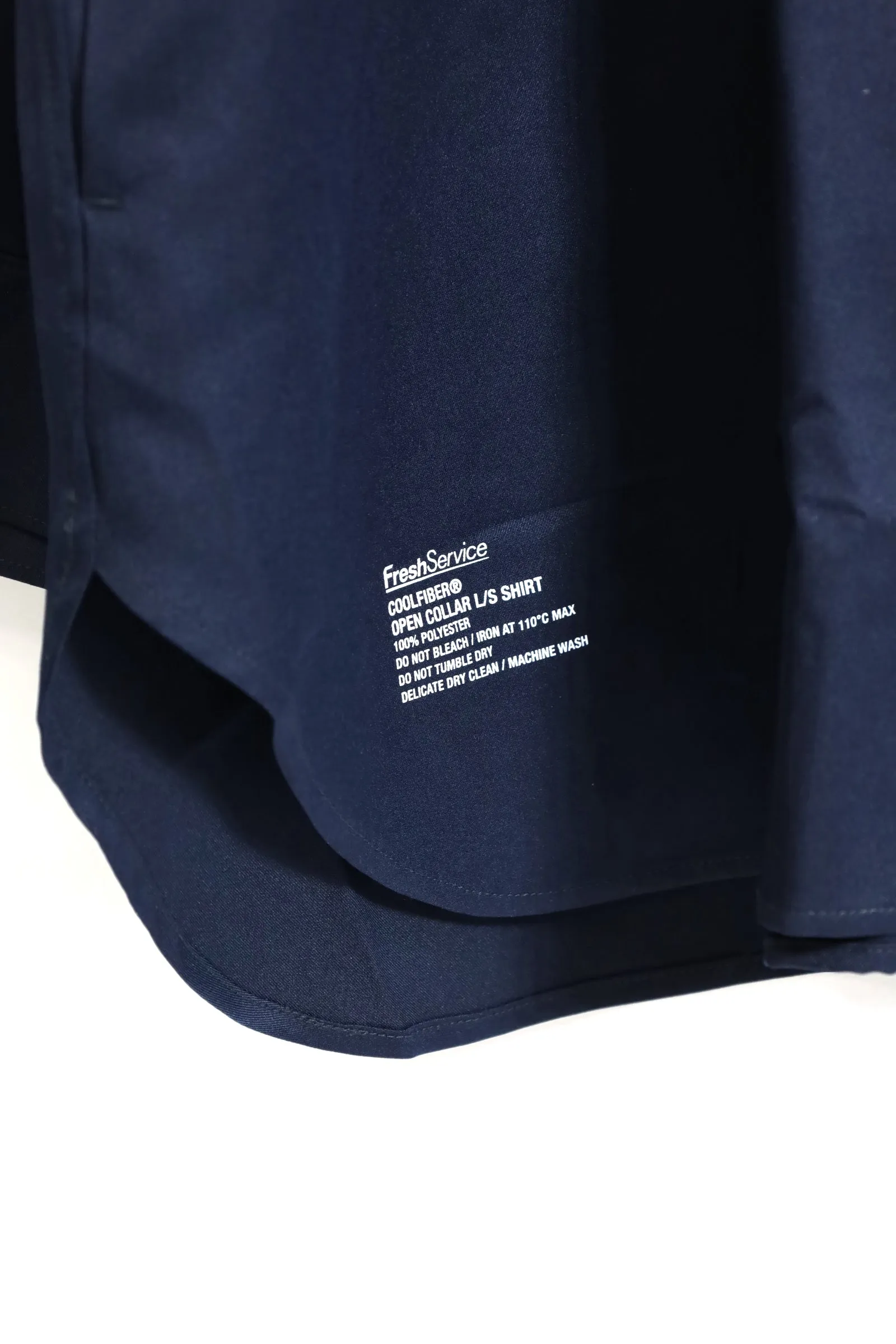Fresh Service / COOLFIBER OPEN COLLAR L/S SHIRT - Navy
