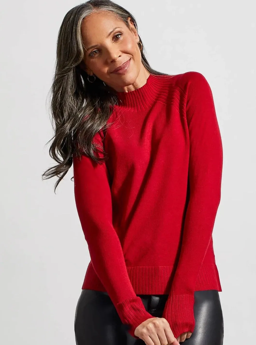 Funnel Neck Sweater [Earth Red-1481O]
