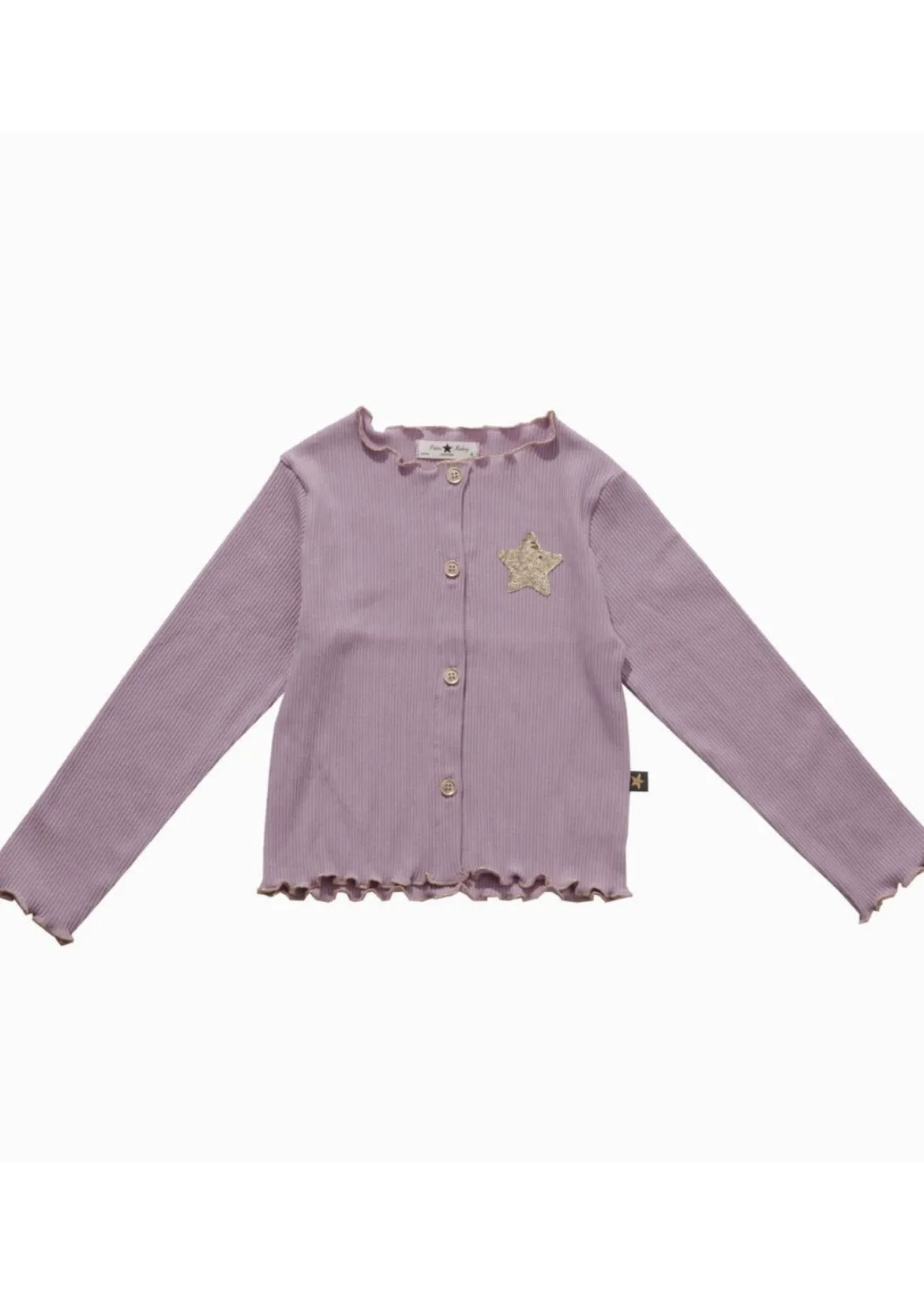 girls star rib cardigan