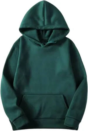 Hoodies for Women Solid Basic Fleece Hoodie Sweatshirt Long Sleeve Comfy Casual Pullover Sweatshirts Fall Outfits 2024