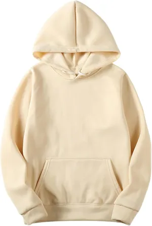 Hoodies for Women Solid Basic Fleece Hoodie Sweatshirt Long Sleeve Comfy Casual Pullover Sweatshirts Fall Outfits 2024