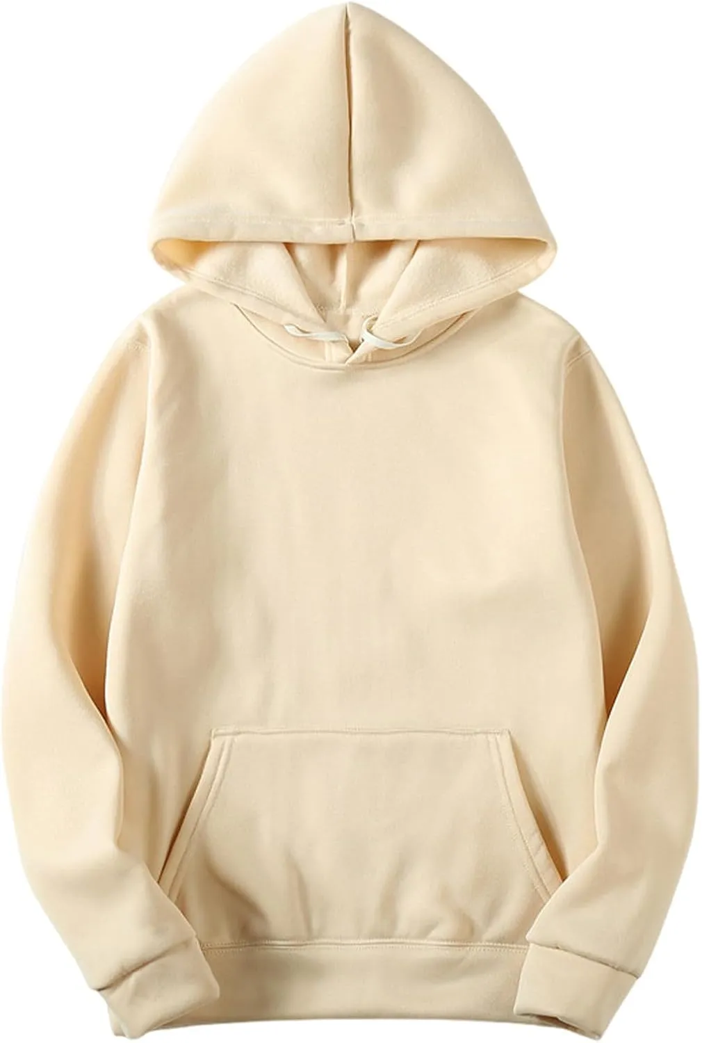 Hoodies for Women Solid Basic Fleece Hoodie Sweatshirt Long Sleeve Comfy Casual Pullover Sweatshirts Fall Outfits 2024