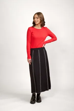 Knewe - Frame Skirt - K4033W - Black/white
