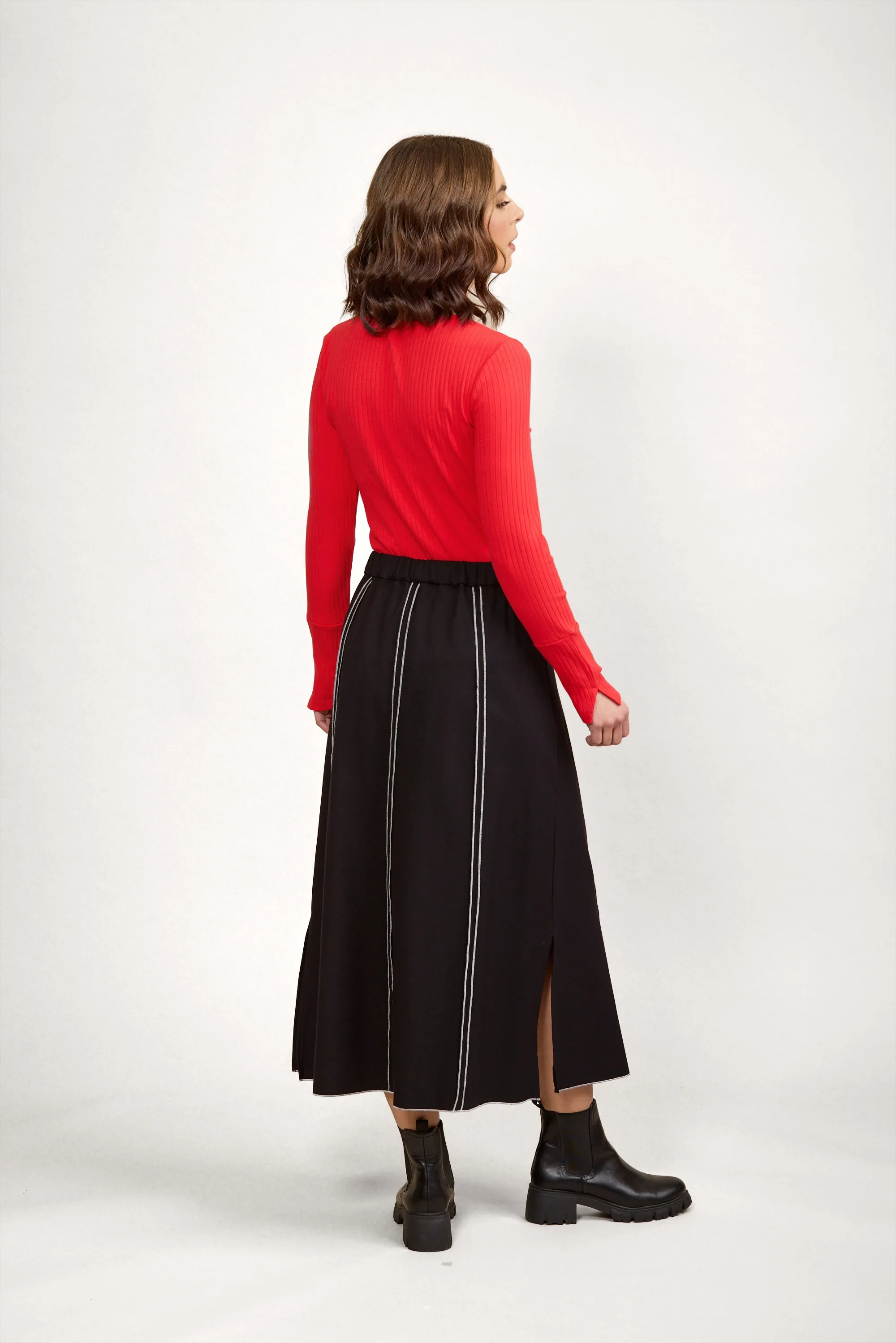 Knewe - Frame Skirt - K4033W - Black/white