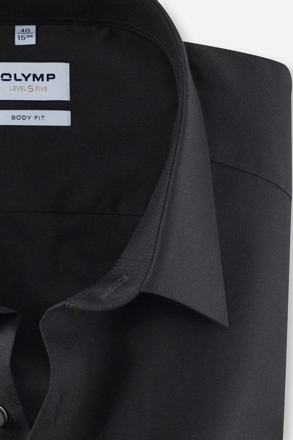 Level 5 Body Fit Plain Short Sleeve Shirt - Black