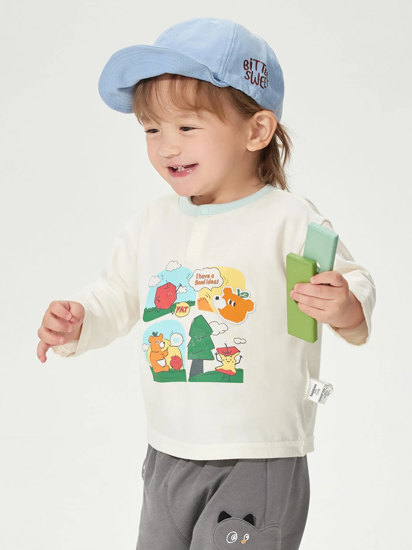 Long Sleeve T-Shirt 2025 Spring New Boy Baby Round V-neck Long Sleeve T-Shirt