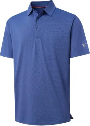 M MAELREG Golf Shirts for Men Dry fit Sports Jacquard Lightweight Performance Texture Short Sleeve Collared Polo Shirts