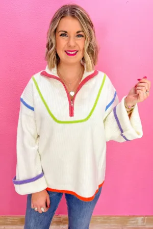 Meet Me On The Slopes Sweater - Snow