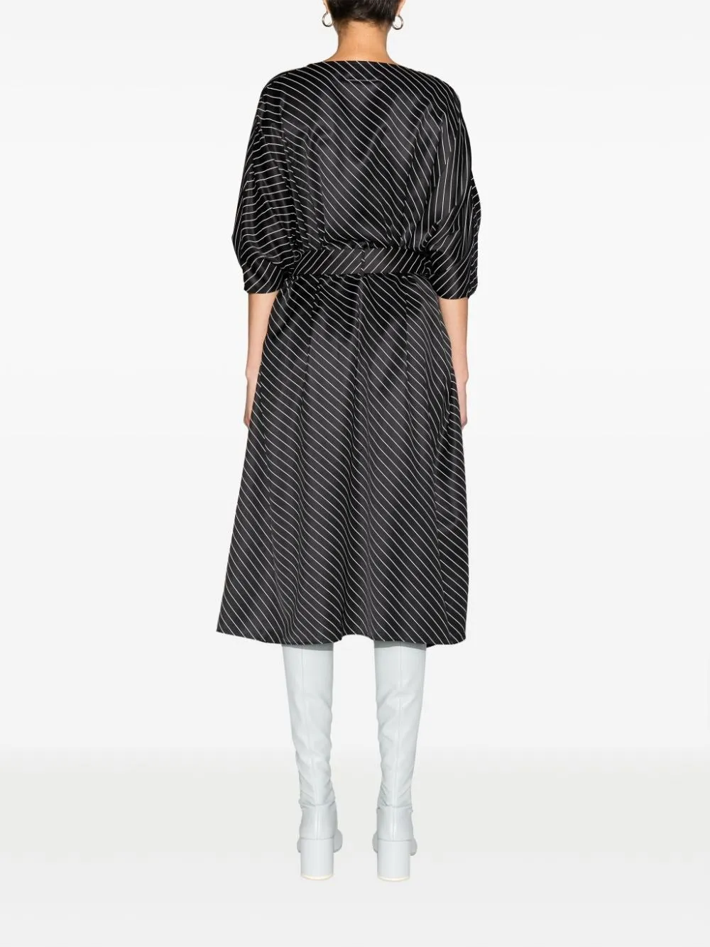 MM6 VERTICAL-STRIPE DRESS