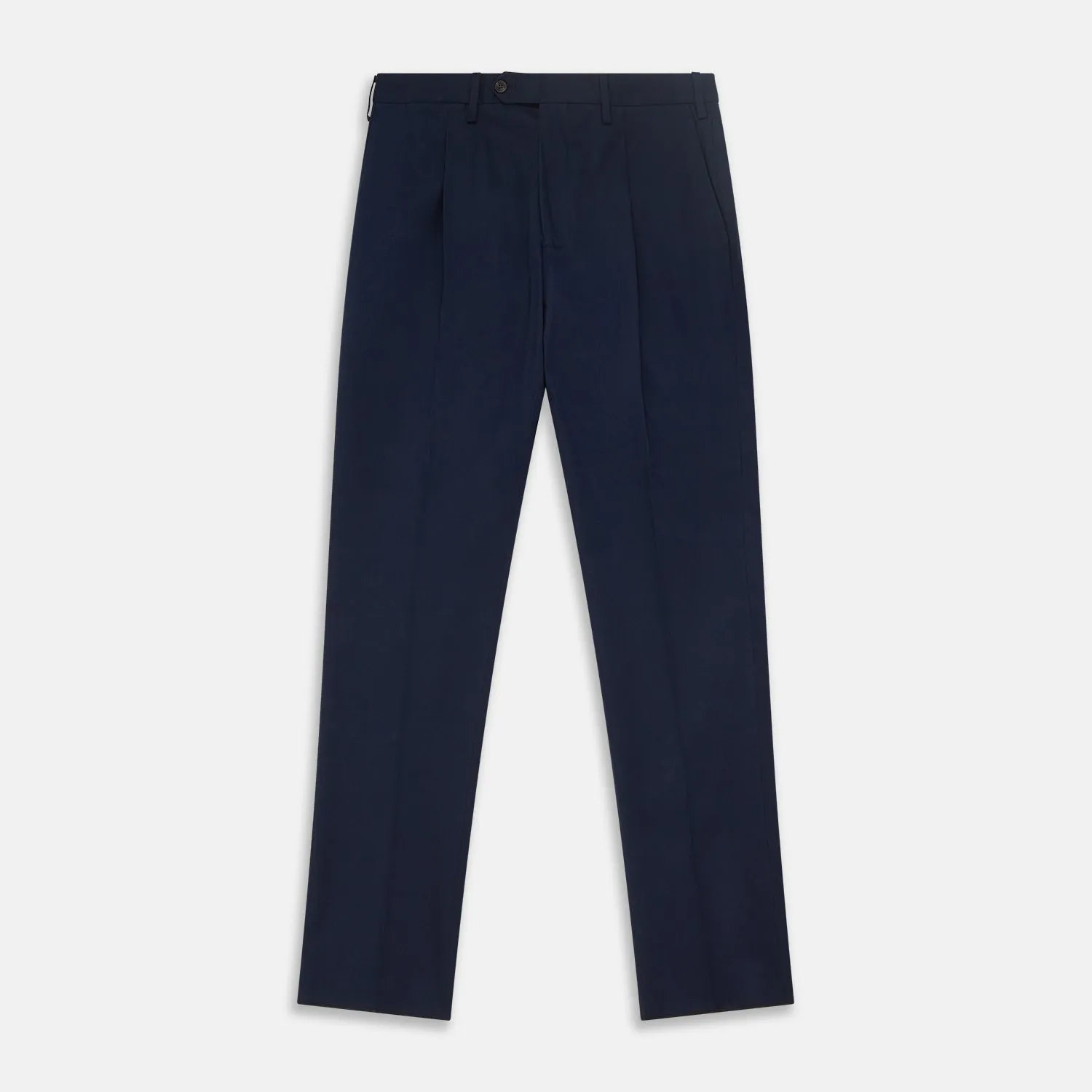 Navy Front Pleated Gerry Trouser