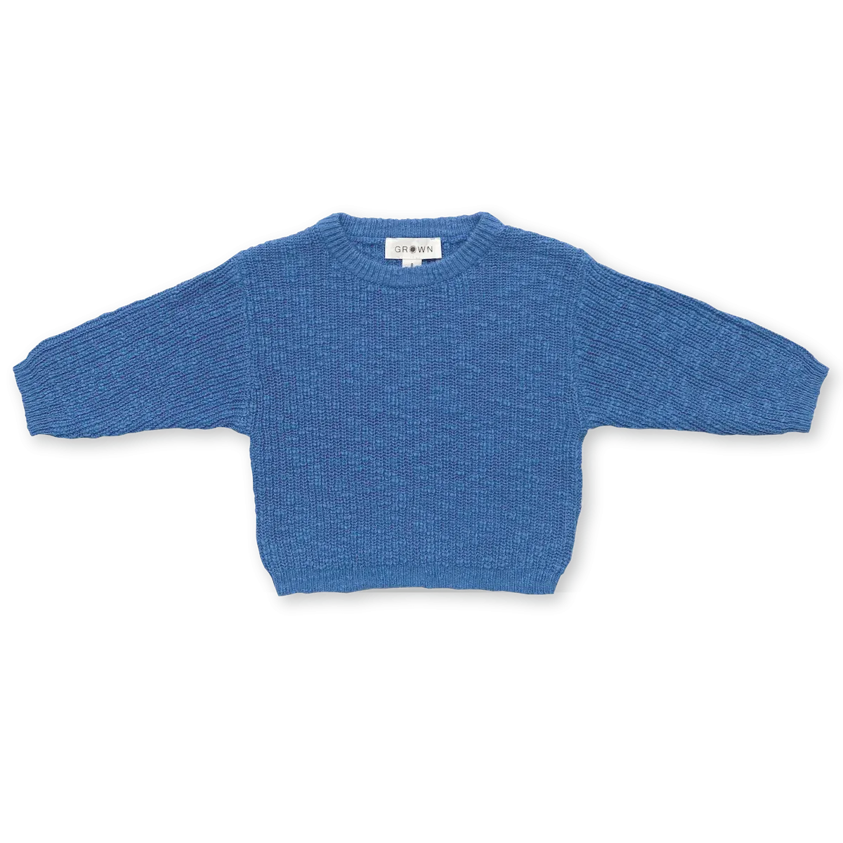 Organic Textured Rib Sweater - Marine