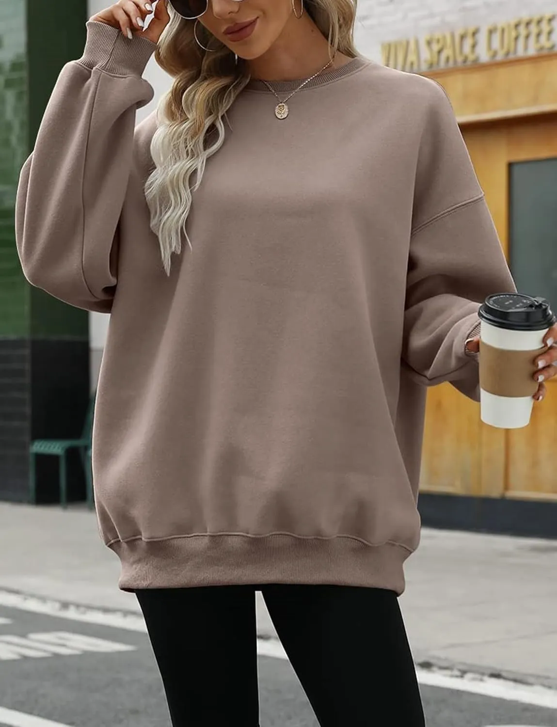 Oversized Sweatshirts for Women Hoodies Crewneck Fall Winter Outfits Pullover Sweaters Clothes Fashion 2024
