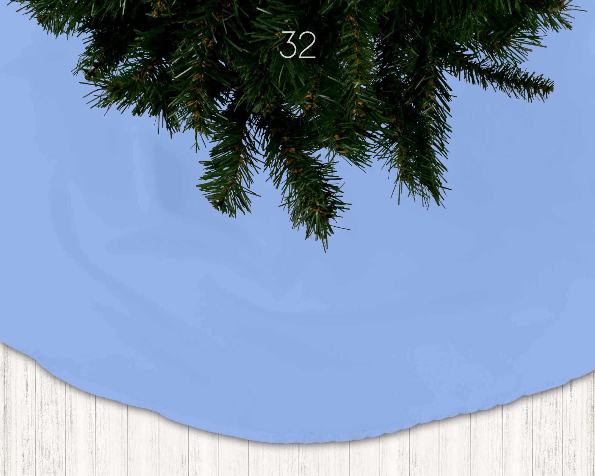Periwinkle and Night Sky Blue Holiday Christmas Tree Skirts