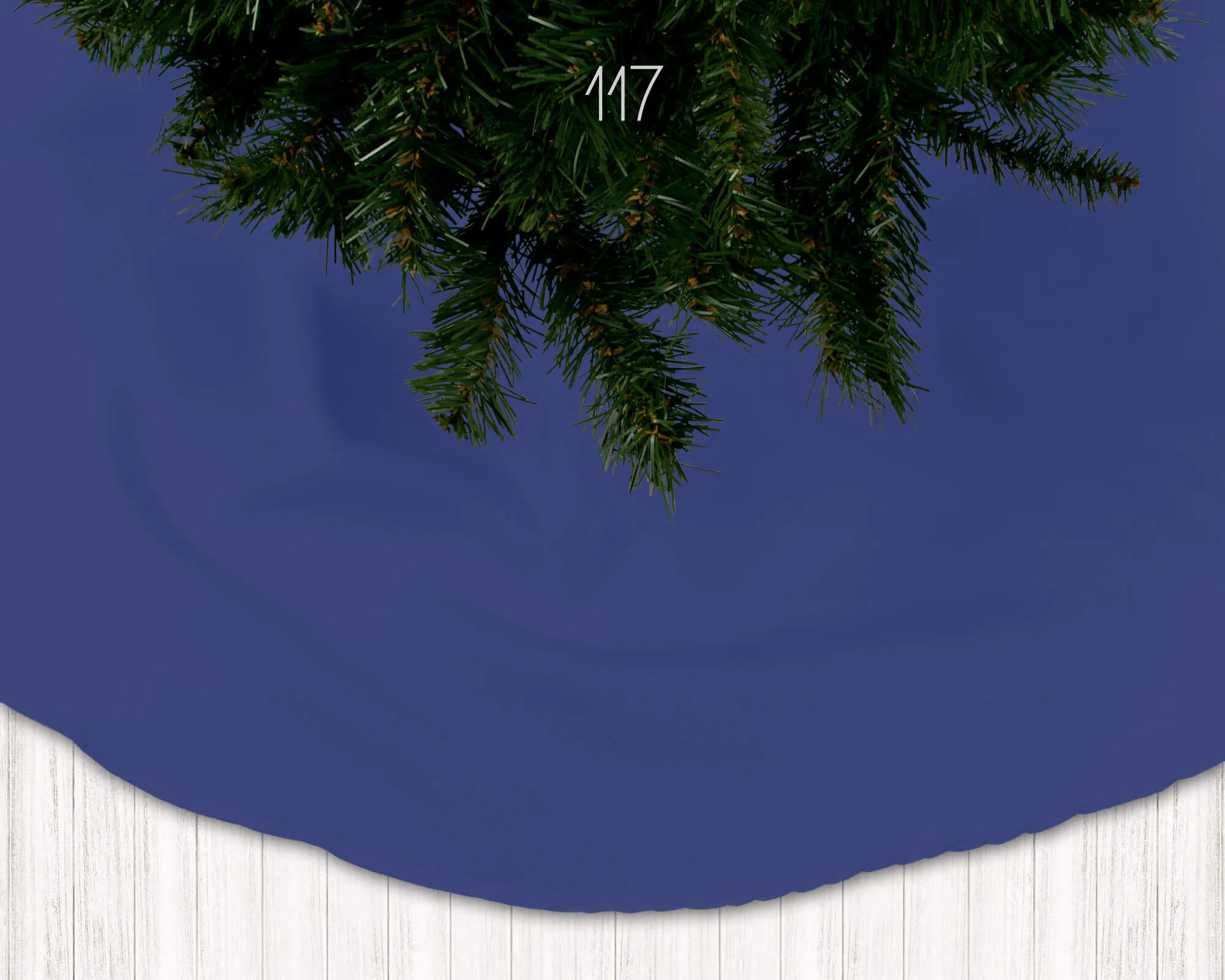 Periwinkle and Night Sky Blue Holiday Christmas Tree Skirts