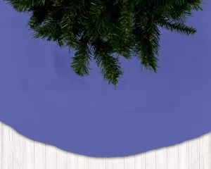 Periwinkle and Night Sky Blue Holiday Christmas Tree Skirts