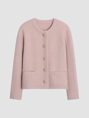 Pink Sweater Jacket Cardigan