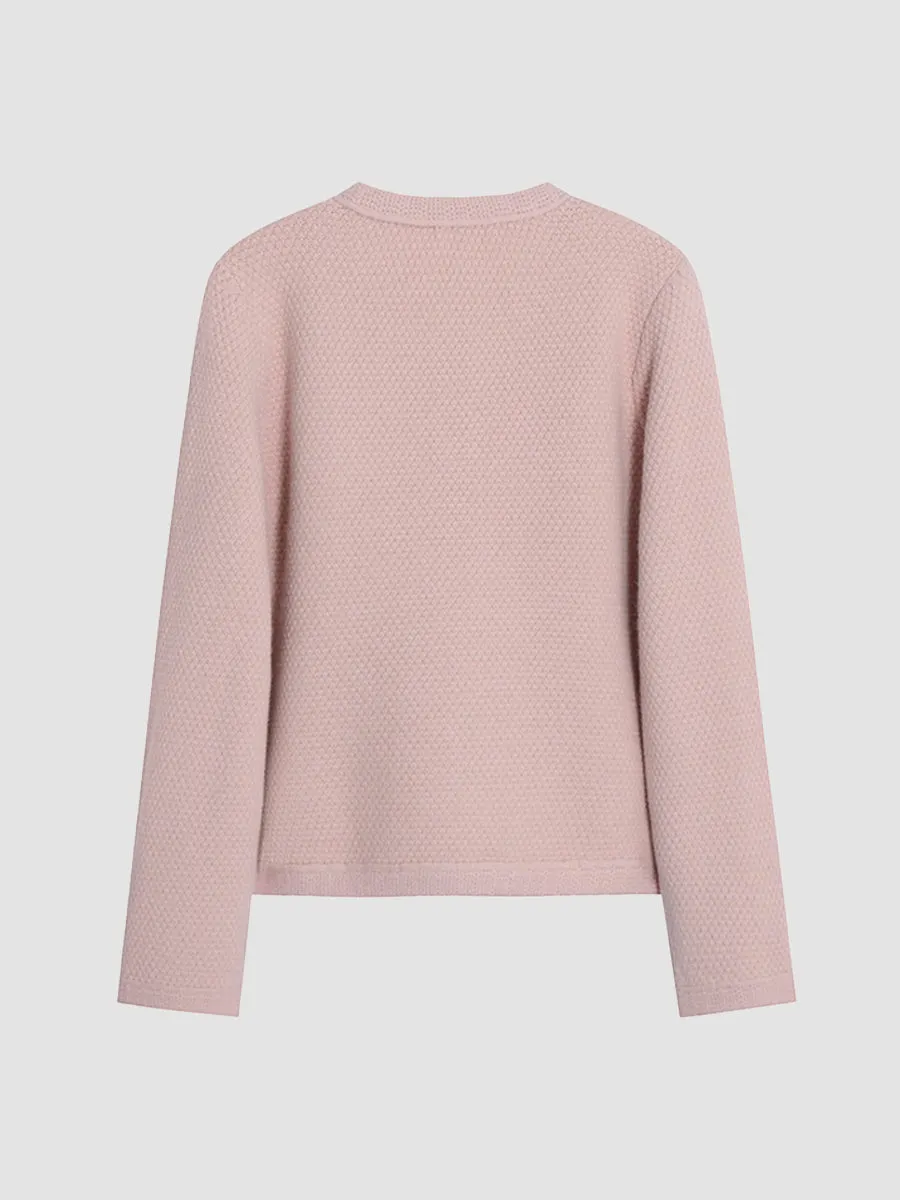 Pink Sweater Jacket Cardigan