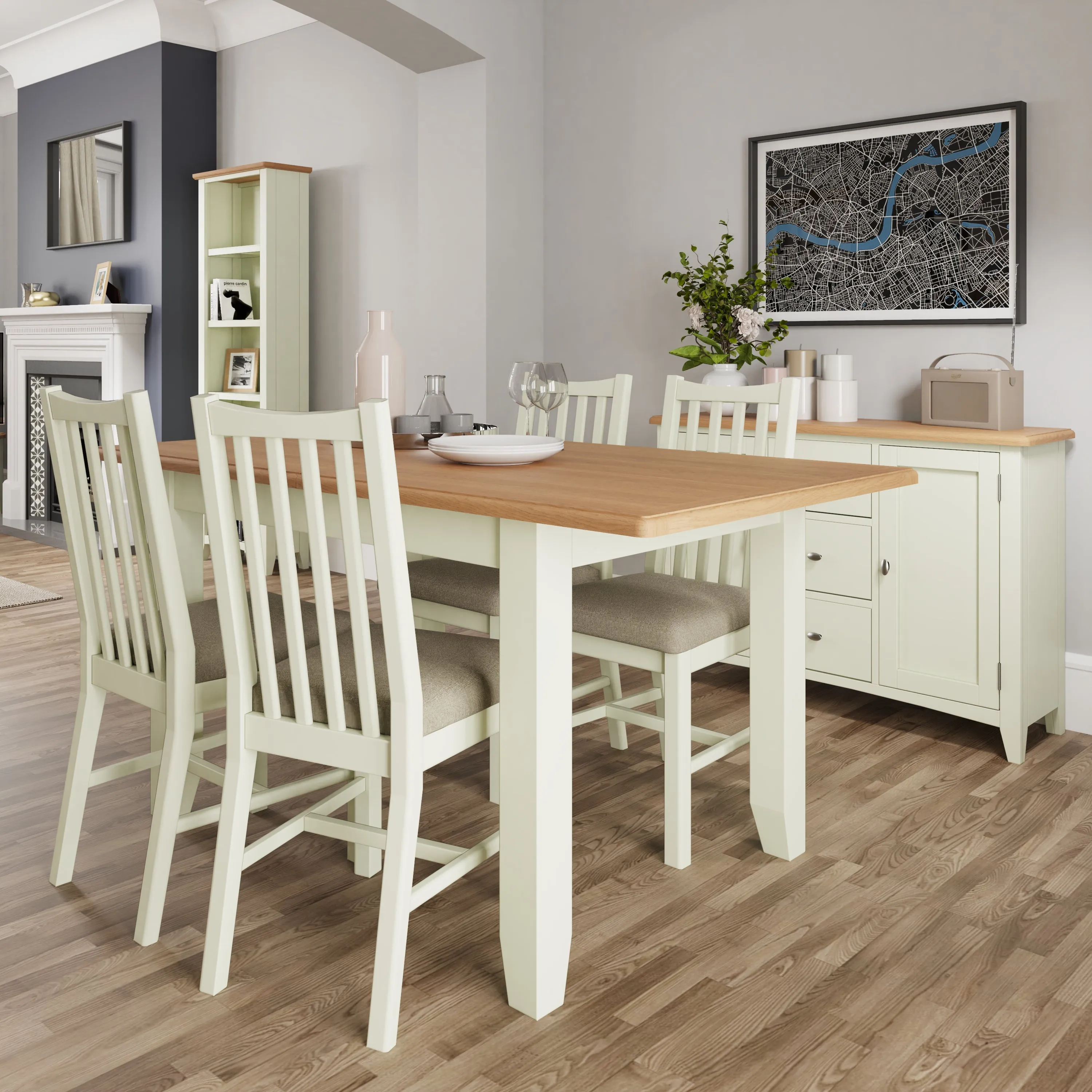 Salisbury Pure White Extending Table 1.6m-2m 160/200 x 85 x 78 cm