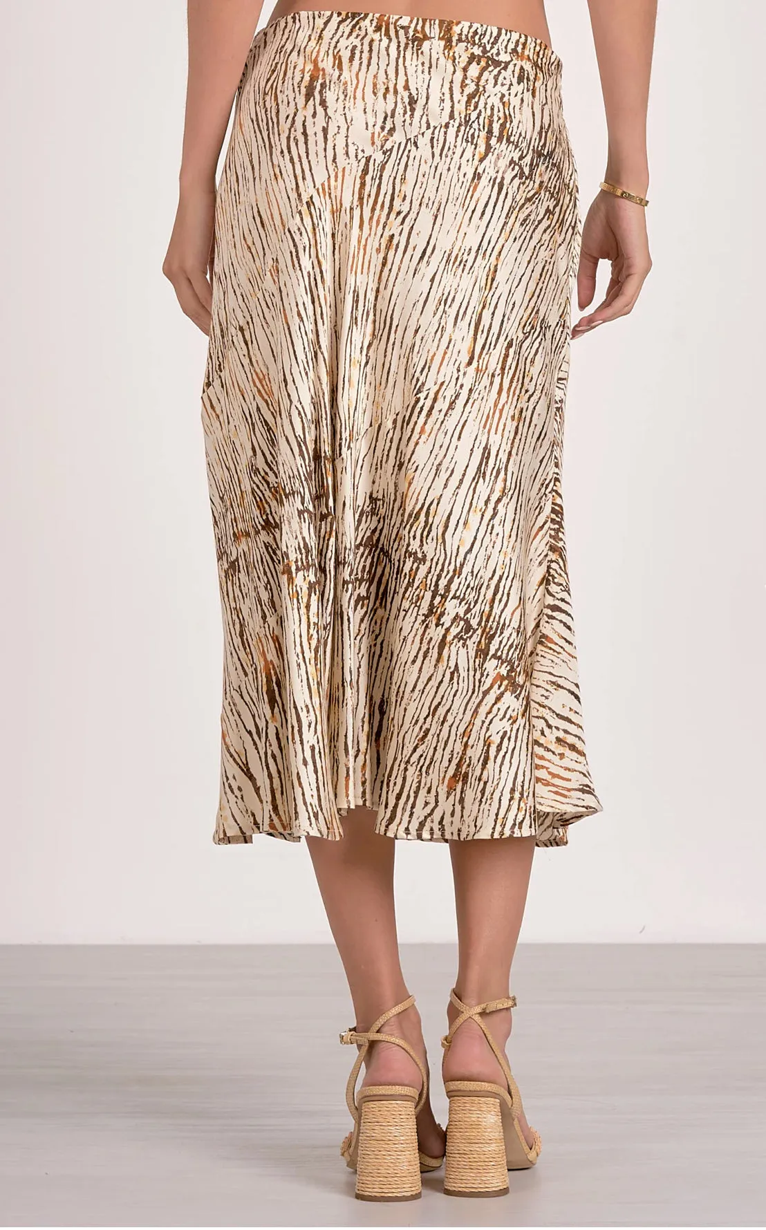 Selma Midi Skirt in Sahara Print