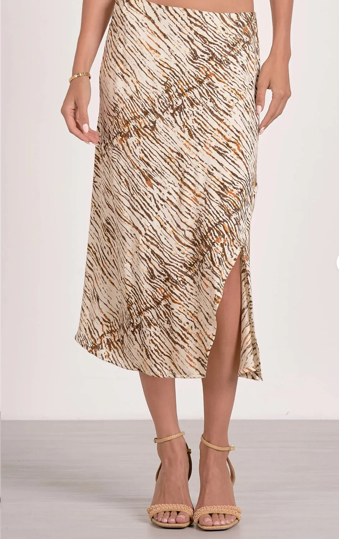 Selma Midi Skirt in Sahara Print