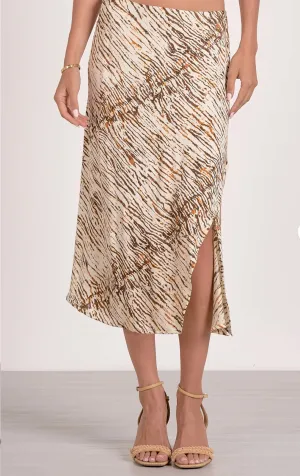 Selma Midi Skirt in Sahara Print